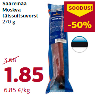 Allahindlus - Saaremaa Moskva täissuitsuvorst 270 g