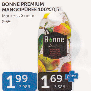 Allahindlus - BONNE PREMIUM MANGOPÜREE