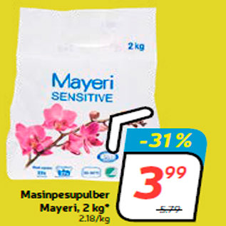 Allahindlus - Masinpesupulber Mayeri, 2 kg*