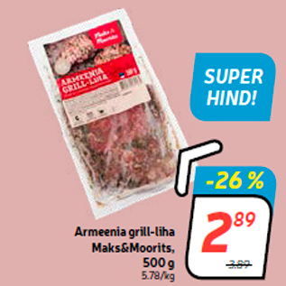 Allahindlus - Armeenia grill-liha Maks&Moorits, 500 g