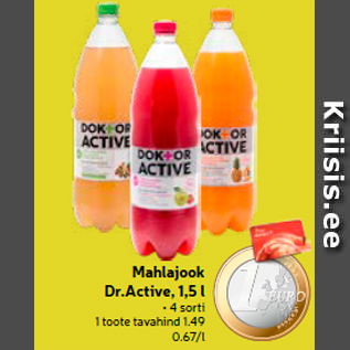 Allahindlus - Mahlajook Dr.Active, 1,5 l