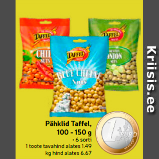 Allahindlus - Pähklid Taffel, 100 - 150 g