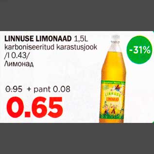 Allahindlus - LINNUSE LIMONAAD 1,5L karboniseeritud karastusjook