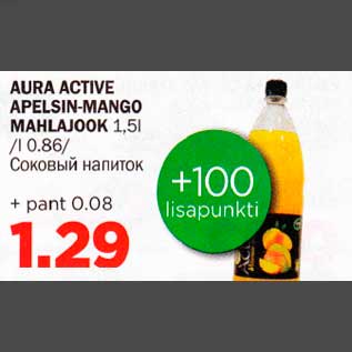 Allahindlus - AURA ACTIVE APELSIN-MANGO MAHLAJOOK 1,5l