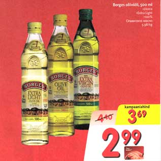 Allahindlus - Borges oliiviõli, 500 ml *Ekstra *Extra Light *100%