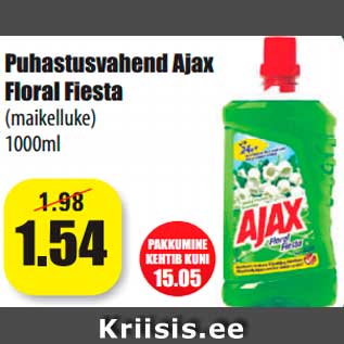 Allahindlus - Puhastusvahend Ajax Floral Fiesta