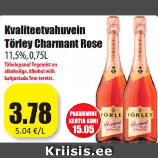 Allahindlus - Kvaliteetvahuvein Törley Charmant Rose