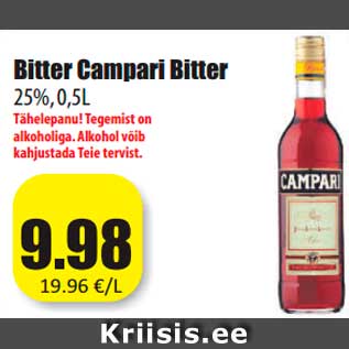 Allahindlus - Bitter Campari Bitter