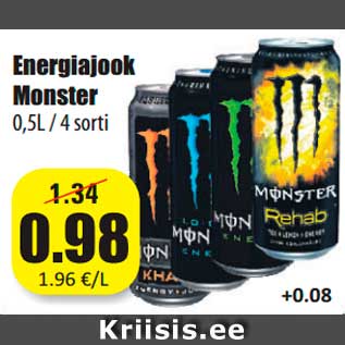 Allahindlus - Energiajook Monster