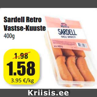 Allahindlus - Sardell Retro Vastse-Kuuste 400g