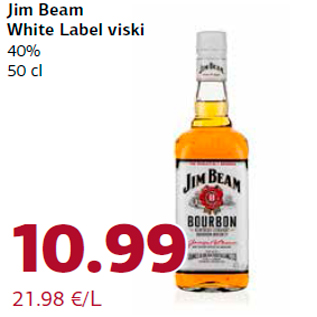 Allahindlus - Jim Beam White Label viski 40% 50 cl