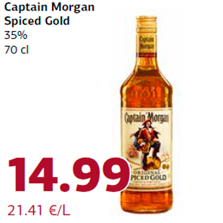 Allahindlus - Captain Morgan Spiced Gold 35% 70 cl