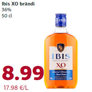 Allahindlus - Ibis XO brändi 36% 50 cl