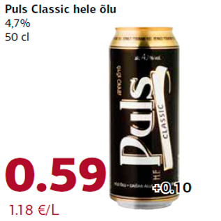 Allahindlus - Puls Classic hele õlu 4,7% 50 cl