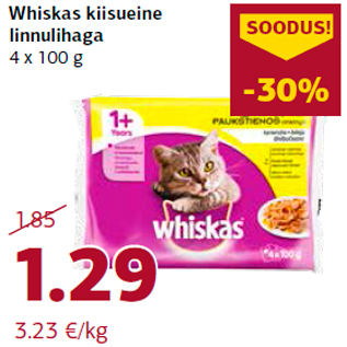 Allahindlus - Whiskas kiisueine linnulihaga