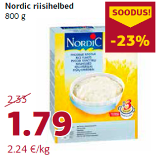 Allahindlus - Nordic riisihelbed 800 g