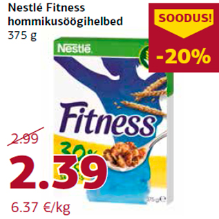 Allahindlus - Nestlé Fitness hommikusöögihelbed 375 g