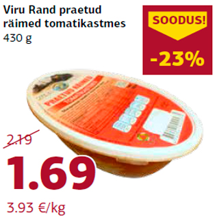 Allahindlus - Viru Rand praetud räimed tomatikastmes 430 g