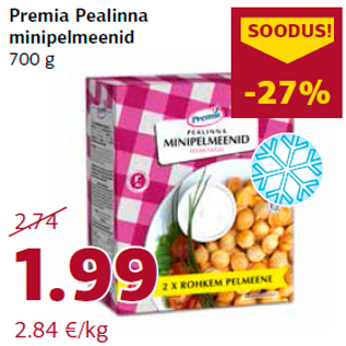 Allahindlus - Premia Pealinna minipelmeenid 700 g