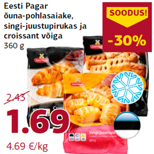 Allahindlus - Eesti Pagar õuna-pohlasaiake, singi-juustupirukas ja croissant võiga 360 g