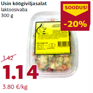 Allahindlus - Usin köögiviljasalat