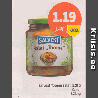 Allahindlus - Salvest Toome salat, 520 g