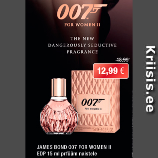 Allahindlus - JAMES BOND 007 FOR WOMEN IIEDP 15 ml prfüüm naistele