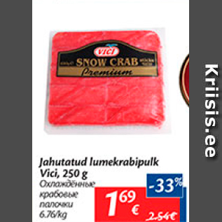 Allahindlus - Jahutatud lumekrabipulk Vici, 250 g