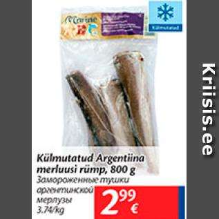 Allahindlus - Külmutatud Argentiina merluusi rümp, 800 g