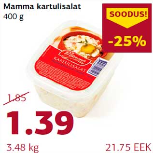 Allahindlus - Mamma kartulisalat 400 g