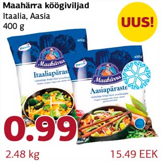 Allahindlus - Maahärra köögiviljad Itaalia, Aasia 400 g