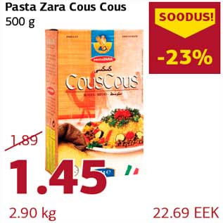 Allahindlus - Pasta Zara Cous Cous 500 g