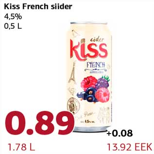 Allahindlus - Kiss French siider 4,5% 0,5 L