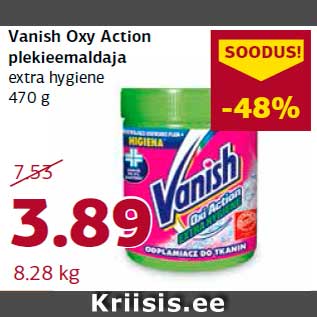 Allahindlus - Vanish Oxy Action plekieemaldaja