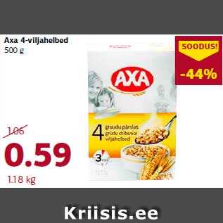 Allahindlus - Axa 4-viljahelbed 500 g