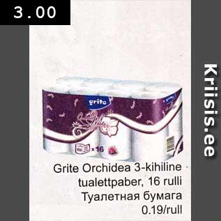 Allahindlus - Grite Orhidea 3-kihiline tualettpaber