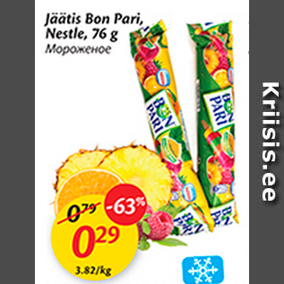 Allahindlus - Jäätis Bon Pani Nestle, 76 g