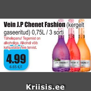 Allahindlus - Vein J.P.Chenet Fashion