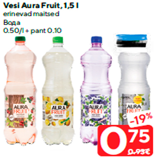 Allahindlus - Vesi Aura Fruit, 1,5 l