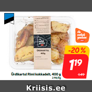 Allahindlus - Ürdikartul Rimi kokkadelt, 400 g