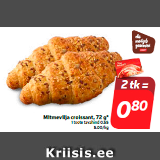 Allahindlus - Mitmevilja croissant, 72 g*