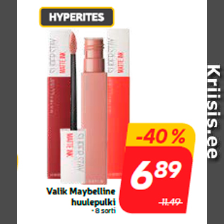 Allahindlus - Valik Maybelline huulepulki