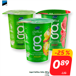 Allahindlus - Jogurt Gefilus, Valio, 380 g