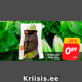 Allahindlus - Rooma salat Rimi, 200 g