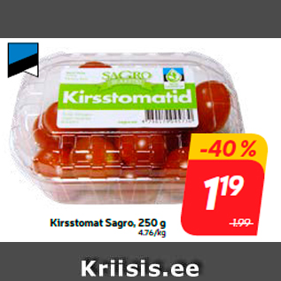 Allahindlus - Kirsstomat Sagro, 250 g