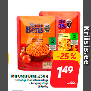 Allahindlus - Riis Uncle Bens, 250 g