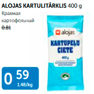 Allahindlus - ALOJAS KARTULITÄRKLIS 400 g