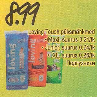 Allahindlus - Loving Touch püksmähkmed