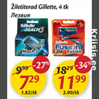 Allahindlus - Žiletiterad Gillette,