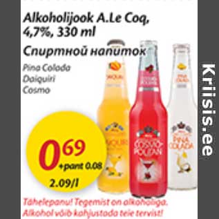 Allahindlus - Alkoholijook A.Le Coq,